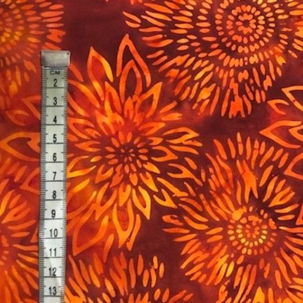 ORANGE - Campfire - Batikstoff aus Indonesien